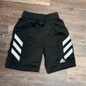 Adidas Boys Black and White Athletic Shorts